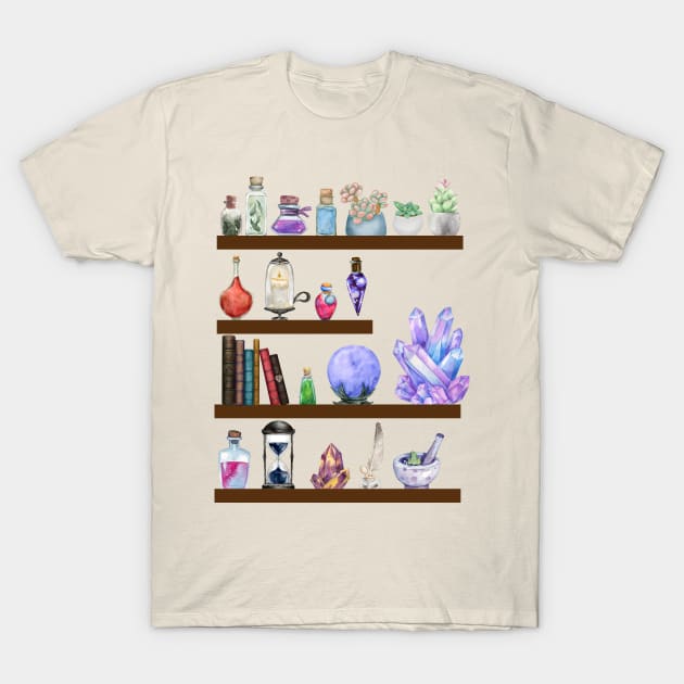 Shelves of Magic T-Shirt by Rainy Afternoon